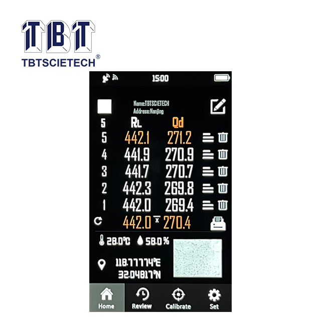 RetRoreFlectometer cho dấu hiệu đường với giá trị RL & qd (chức năng camera tùy chọn) 