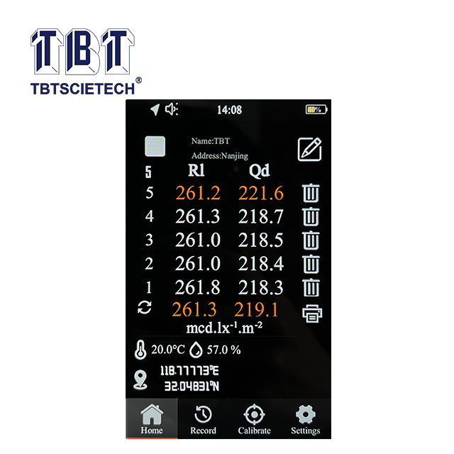 RetroreFlectometer cho các dấu hiệu đường